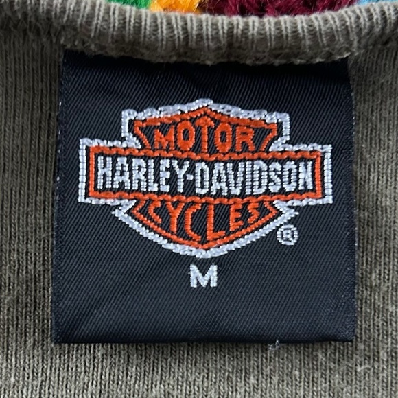 Harley-Davidson USA Made Embroidered V-Neck Fitted Babydoll Long Sleeve … - Picture 4 of 13